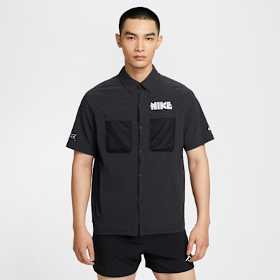Nike Men's Dri-FIT UV Button-Up Short-Sleeve Running Top