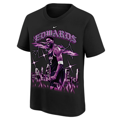 Anthony Edwards Minnesota Tmbrwolves City Edition Big Kids' Nike NBA T-Shirt