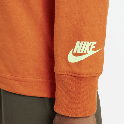 Nike Snowscape Futura Long Sleeve Tee Little Kids T-Shirt
