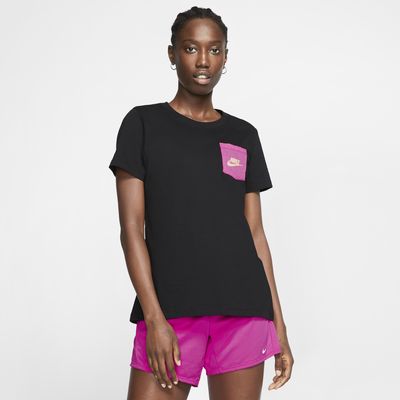 tee shirt noir nike femme