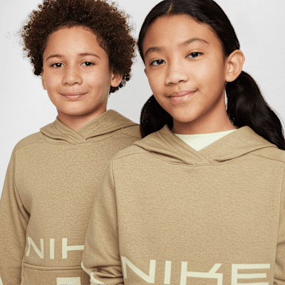 Sudadera con gorro sin cierre de tejido Fleece Dri-FIT para niños talla grande Nike Multi