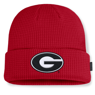 Gorro con dobladillo universitario Nike para hombre Georgia Bulldogs Sideline Terra