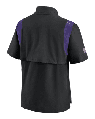 Minnesota Vikings Nike Sideline Coaches Half-Zip Jacket - White/Purple