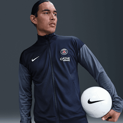Maskinstrikket Paris Saint-Germain Strike Nike Dri-FIT-fodboldtracksuit til mænd