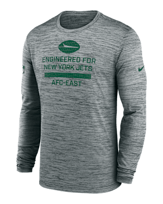 Мужская футболка New York Jets Sideline Team Issue Velocity Nike Dri-FIT NFL Long-Sleeve