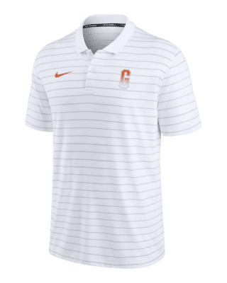 Men's Chicago Cubs Nike White Game Stripe Raglan Sleeve Polo