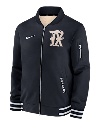 Мужская куртка Texas Rangers Authentic Collection City Connect Nike MLB Full-Zip Bomber