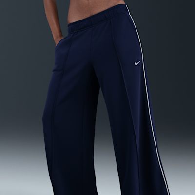 Pants de entrenamiento de tiro medio y pierna amplia para mujer Nike Sportswear