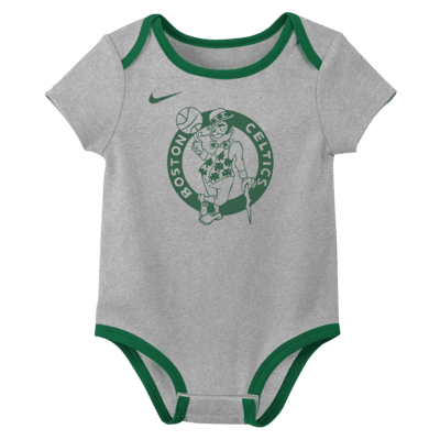 Boston Celtics Baby Nike NBA 3-Pack Bodysuit Set