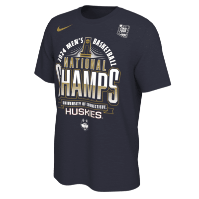 Мужская футболка UConn 2024 National Champ для баскетбола