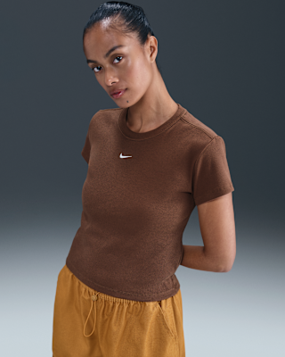 Женская футболка Nike Sportswear Tight Ribbed Short-Sleeve