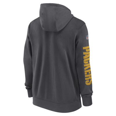 Green Bay Packers Sideline Team Issue Club Men's Nike Full Zip Hoodie