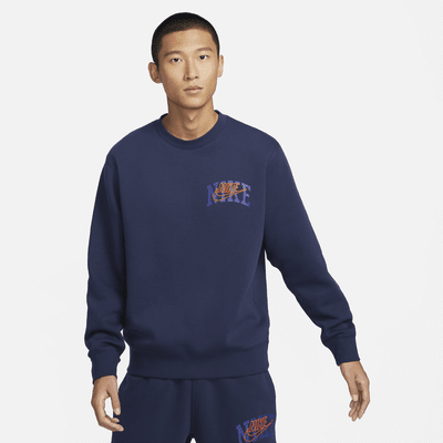 Nike Club Fleece Men's Long-Sleeve Crew-Neck Sweatshirt