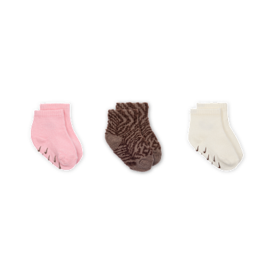 Calcetines de tela de canalé adherentes para bebé e infantil (3 pares) Nike Wild Warmth