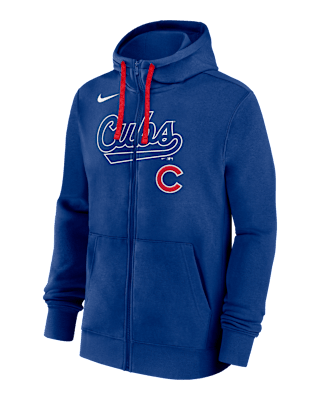 Мужское худи Chicago Cubs Knockout Script Nike MLB Full-Zip Hoodie