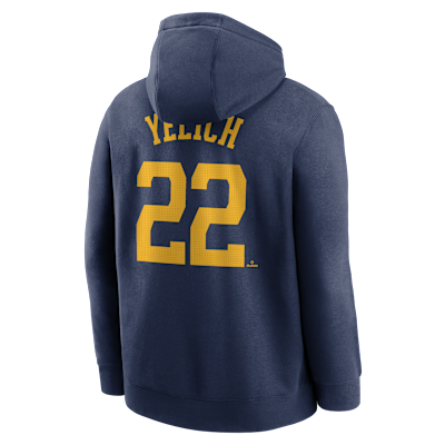 Christian Yelich Milwaukee Brewers Club Men's Nike MLB Pullover Hoodie