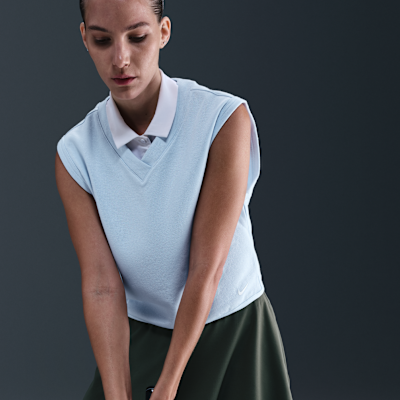 Chaleco de golf de cuello en V para mujer Nike