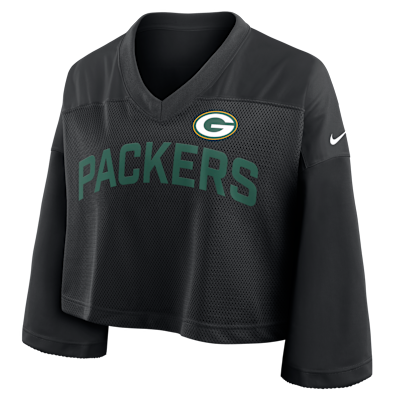 Green Bay Packers Wide Receiver Jersey Fashion Women's Nike Dri-FIT NFL Cropped Top