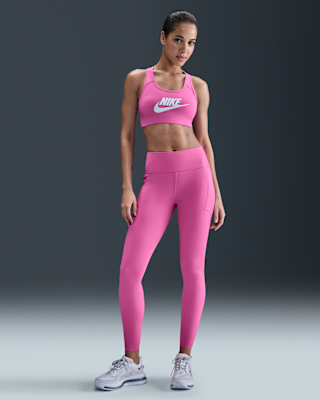 Женские тайтсы Nike Swift High-Waisted 7/8 Leggings with Pockets для бега