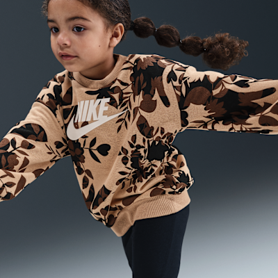 Nike Toddler Floral Camo Crew and Leggings Set