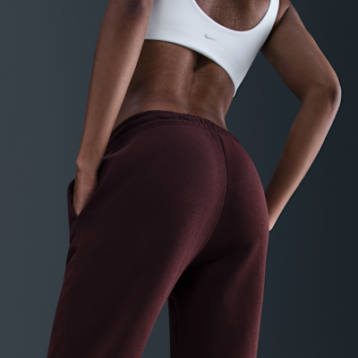 Pants de tiro medio con dobladillo abierto para mujer Nike Sportswear Phoenix Fleece