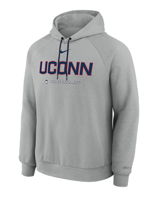 Мужское худи Connecticut Huskies Nike NCAA Basketball Coaches' Pullover Hoodie для баскетбола