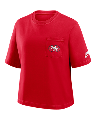Женская футболка San Francisco 49ers Rewind Pocket Boxy Nike NFL
