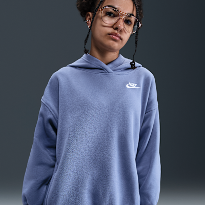Huvtröja Nike Sportswear Club Fleece i oversize-modell för ungdom