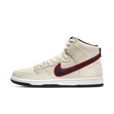 nike white and red high tops