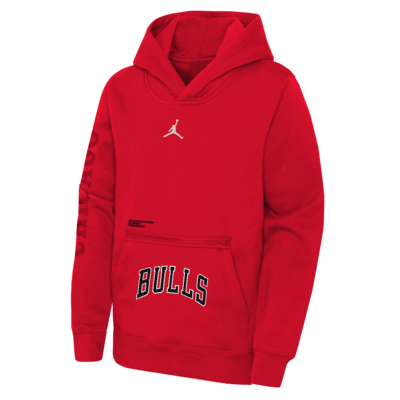 Hoodie pullover de lã cardada NBA Jordan Chicago Bulls Courtside Statement Edition Júnior