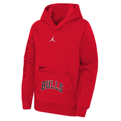 Felpa pullover in fleece con cappuccio Chicago Bulls Courtside Statement  Edition Jordan NBA - Ragazzi. Nike IT