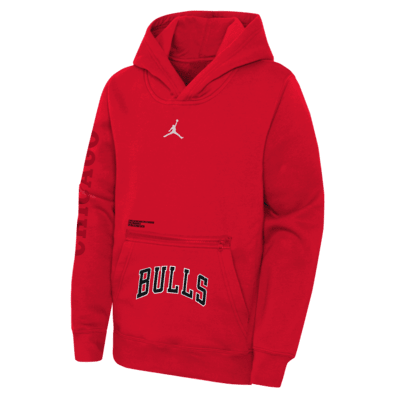 Noir GARÇONS Sweat- Shirt Tissu Sweat Épais Coupe Régulière À capuche Chicago Bulls 2643866