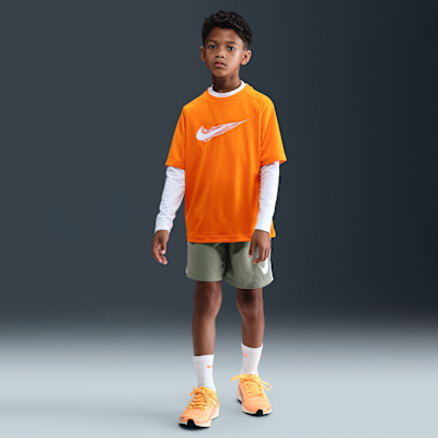 Playera de manga corta Dri-FIT para niños talla grande Nike Multi