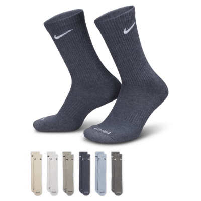 Κάλτσες προπόνησης μεσαίου ύψους Nike Everyday Plus Cushioned (έξι ζευγάρια)