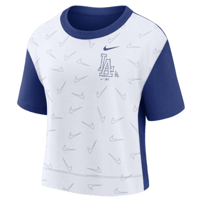 Nike Team Lineup (MLB Los Angeles Dodgers) Women's Cropped T-Shirt