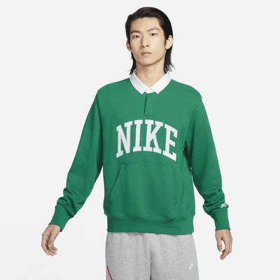 เสื้อโปโลฟลีซแขนยาวผู้ชาย Nike Club Fleece