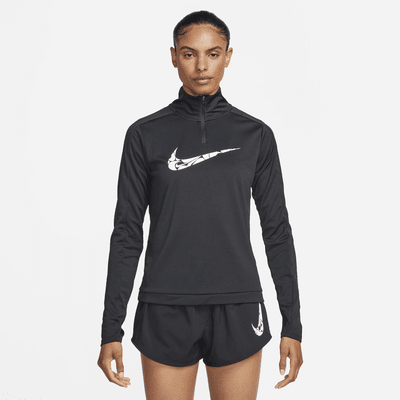 Prenda intermedia Dri-FIT de cierre de 1/4 para mujer Nike Swoosh