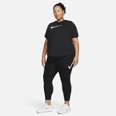 Nike Fast 7/8-Lauf-Leggings mit mittelhohem Bund und Taschen für Damen (große Größe)