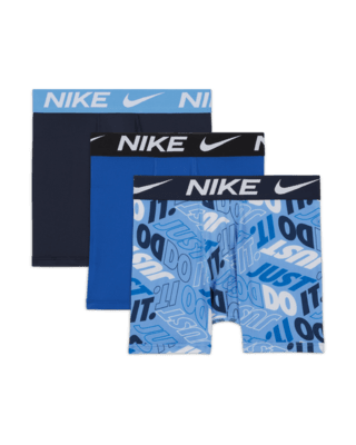 Подростковые  Nike Dri-FIT Printed Essentials Big Kids' Boxer Briefs (3-Pack)