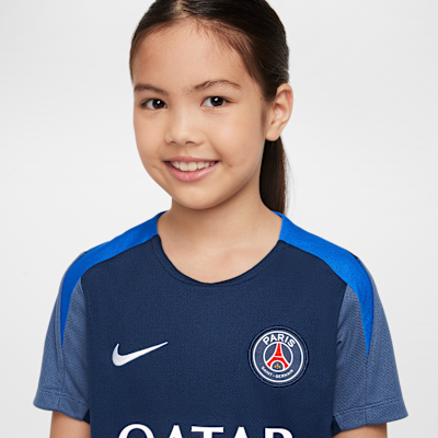 Camisola de futebol de manga curta Nike Dri-FIT Strike Paris Saint-Germain Júnior
