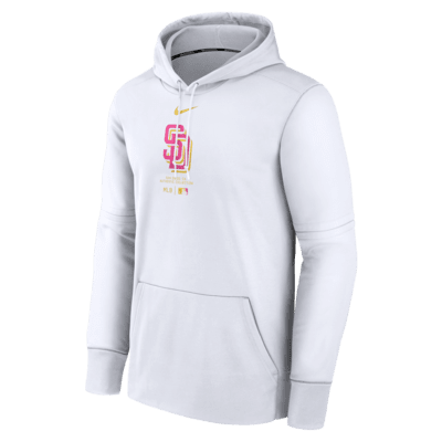 San Diego Padres City Connect Practice Men's Nike Therma MLB Pullover Hoodie