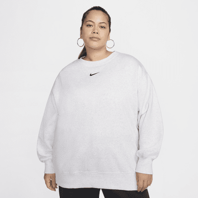 Sudadera oversized de cuello redondo de tejido Fleece para mujer (talla grande) Nike Sportswear Phoenix