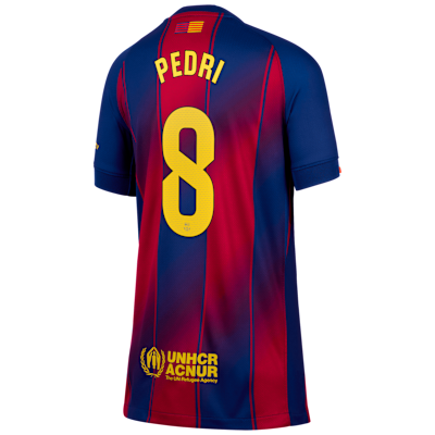 Pedri Barcelona 2025/26 Stadium Home Big Kids' Nike Dri-FIT Soccer Jersey