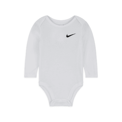 Bodys de manga larga paquete de 3 para bebé (0 a 9 meses) Nike Essentials