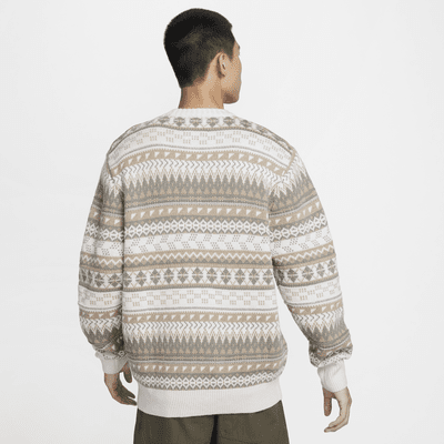 Nike Life Men's Fair Isle Swoosh Jumper