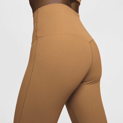 Legging évasé taille haute à maintien léger et coupe longue Nike Zenvy Rib pour femme