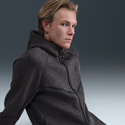Casaco de lã cardada Windrunner com fecho completo Nike Tech para homem