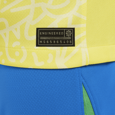 Brasilien 2024 Nike Dri-FIT Stadium Replica-Fußballtrikot für ältere Kinder