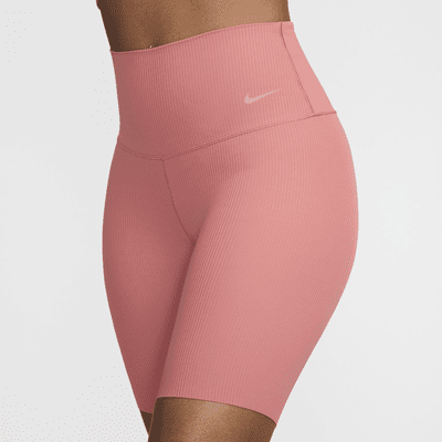 Shorts de ciclismo de tiro alto de 20 cm con soporte suave para mujer Nike Zenvy Rib