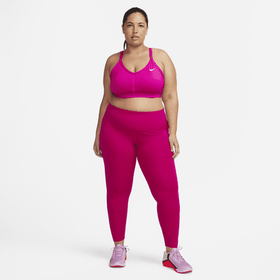 Bra deportivo con cuello en V acolchado de baja sujeción para mujer Nike Indy (talla grande)